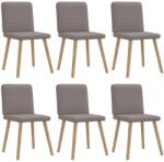 vidaXL 6 db tópszínű szövet étkezőszék (3315520)