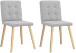 vidaXL étkezőszékek 2 db Felhőszürke szövet (4101077)