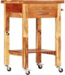vidaXL tömör akácfa konyhai kocsi 55 x 55 x 89 cm (355013)