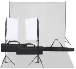 vidaXL fotóstúdió-felszerelés lámpákkal és háttérrel (3094746)