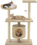 vidaXL bézs macskabútor szizál kaparófákkal 95 cm (170514)