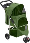 vidaXL összecsukható zöld oxford szövet kutya babakocsi 80x46x98cm (172198)