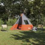 vidaXL Tipi sátor tetővel Szürke és narancs 383 x 338 x 217 cm taft (42001168)