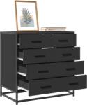vidaXL fekete szerelt fa fiókos szekrény 70x41x70 cm (849079)