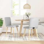 vidaXL étkezőszékek 2 db Felhőszürke szövet (4101183)