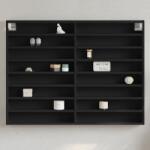 vidaXL fekete szerelt fa vitrinszekrény 100 x 8, 5 x 75 cm (847934)