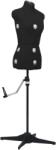 vidaXL fekete női állítható próbababa S-es méret 33-40 (288485)