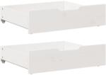 vidaXL 2 db fehér tömör fenyőfa ágy alatti fiók 75 x 55 x 17 cm (850933)