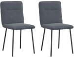 vidaXL 2 db sötétszürke bársony étkezőszék (4101210)