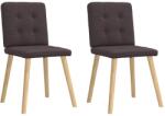 vidaXL 2 db sötétbarna szövet étkezőszék (4101072)