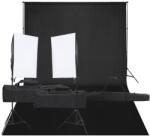 vidaXL fotóstúdió-felszerelés lámpákkal és háttérrel (3094744)