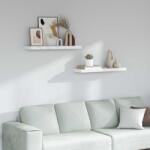 vidaXL Falpolc tárolóval 2 pcs Fehér márvány 80 x 23, 5 x 4 cm Faanyag (42019972)