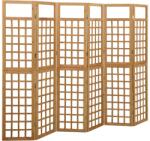 vidaXL 6 paneles tömör fenyőfa térelválasztó/lugasrács 242, 5 x 180 cm (316481)