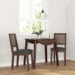 vidaXL 2 db barna tömörfa gumiból készült étkezőszékek párnákkal (4102477)