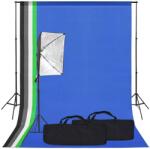 vidaXL fotóstúdió-felszerelés softbox lámpával és háttérrel (3094671)