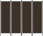 vidaXL barna 4 paneles paraván 200 x 180 cm (320720)