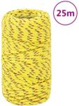 vidaXL sárga polipropilén hajókötél 2 mm 25 m (152582)