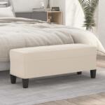 vidaXL krémszínű mikroszálas szövet pad 100 x 35 x 41 cm (349469)