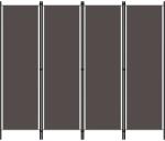 vidaXL antracitszürke 4 paneles paraván 200 x 180 cm (320721)