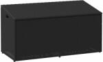vidaXL fekete polyrattan kerti tárolóláda 110 x 50 x 58 cm (4104069)