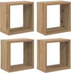 vidaXL Falpolcok polcokkal Falra szerelhető Artisan tölgy Faanyag (875179)