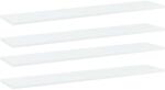 vidaXL 4 db fehér szerelt fa könyvespolc 100 x 20 x 1, 5 cm (805378)