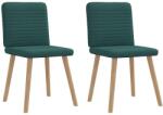 vidaXL 2 db sötétzöld szövet étkezőszék (4101149)