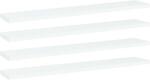 vidaXL 4 db fehér szerelt fa könyvespolc 60 x 10 x 1, 5 cm (805202)