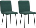 vidaXL 2 db sötétzöld bársony étkezőszék (4101135)
