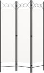 vidaXL fehér 3-paneles paraván 120 x 180 cm (320699)