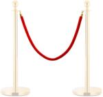 vidaXL piros és arany bársony szalagkötél (51166)