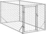 vidaXL kültéri kutyakennel ajtóval 2x1x1 m horganyzott acélból (4105410)