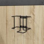 vidaXL fekete acél nyalósó tartó (172476)