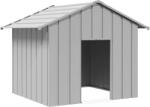 vidaXL Kutyaház tetővel 131x101x102 cm horganyzott acél (4100918)