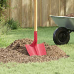 vidaXL Lapát Fej Piros 39, 5 x 27, 5 cm Porszórt acél (42019402)