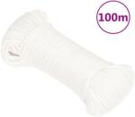 vidaXL teljesen fehér polipropilén hajókötél 5 mm 100 m (152546)