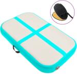 vidaXL zöld PVC felfújható tornamatrac pumpával 60 x 100 x 20 cm (92657)