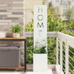 vidaXL Kertvédő vászon Fehér 32 x 140 cm Hidegen hengerelt acél (876421)