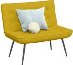 vidaXL sárga bársonypad 110 x 74 x 84 cm (4012343)