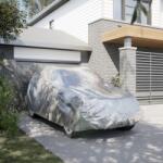 vidaXL ezüstszínű teljes autóhuzat SUV-hoz csatos hevederekkel L (4008931)