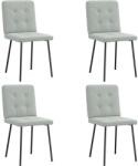 vidaXL 4 db világosszürke bársony étkezőszék (3315157)