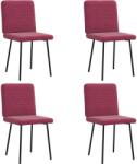 vidaXL 4 db bordó bársony étkezőszék (3315238)