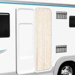 vidaXL bézs és fehér zsenília rovarfüggöny 56 x 200 cm (377340)