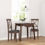 vidaXL 2 db barna tömörfa gumiból készült étkezőszékek párnákkal (4102402)