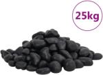 vidaXL 25 kg fekete csiszolt kavics 2-5 cm (155328)