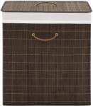 vidaXL sötétbarna, téglalap alakú bambusz szennyestartó kosár (242726)