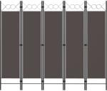 vidaXL antracitszürke 5 paneles paraván 200 x 180 cm (320709)