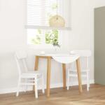 vidaXL 2 db fehér tömörfa gumiból készült étkezőszékek (4102441)