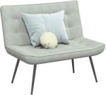 vidaXL világosszürke bársonypad 110 x 74 x 84 cm (4012337)