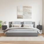 vidaXL 2 db szürke tömör fenyőfa faliszekrény 31, 5 x 30 x 30 cm (818360)